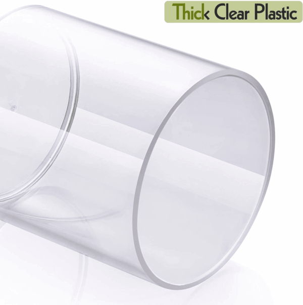 4 Pack Acrylic Qtip Holder Dispenser for Cotton Swabs, Balls, Pads, Floss Picks- Small Clear Plastic Canister Apothecary Jar Set, Bathroom Essentials Accessories Decor, Vanity Makeup Storage Organizer - Image 7