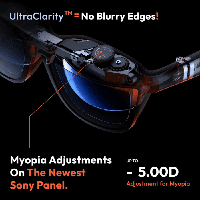 Pro XR/AR Glasses — 135" 120Hz 1000Nits Ultraclarity Display, Harman Audio, Myopia Adjustments, Electrochromic Film, Video Display Glasses for Iphone 16/15/Android/Mac/Pc/Steam Deck/Consoles - Image 5