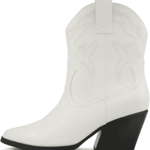 “BLAZING” ~ Women Western Bootie Pointe Toe with Low Heel (Wide Fit Available)