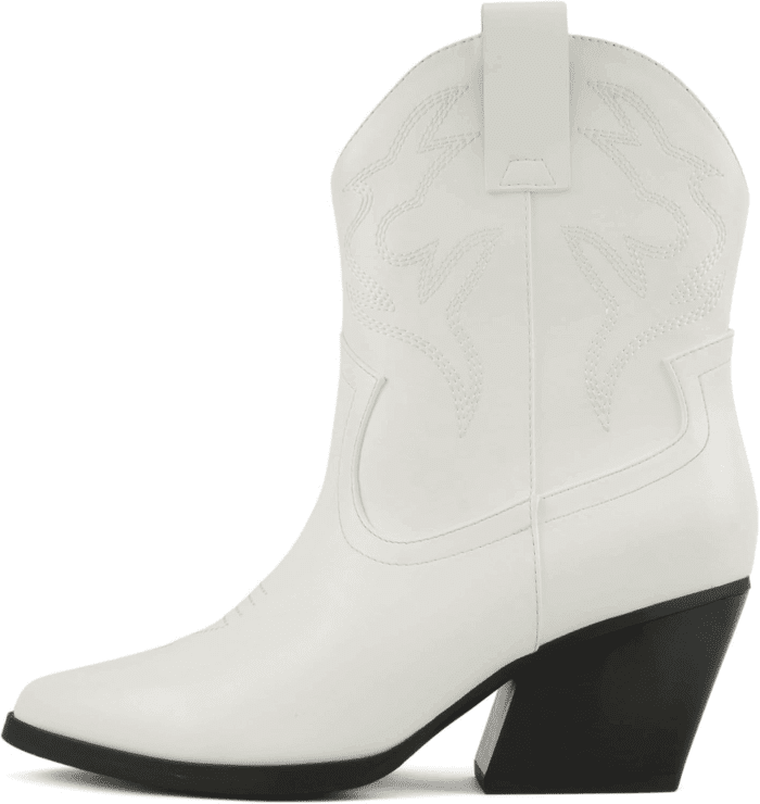“BLAZING” ~ Women Western Bootie Pointe Toe with Low Heel (Wide Fit Available)