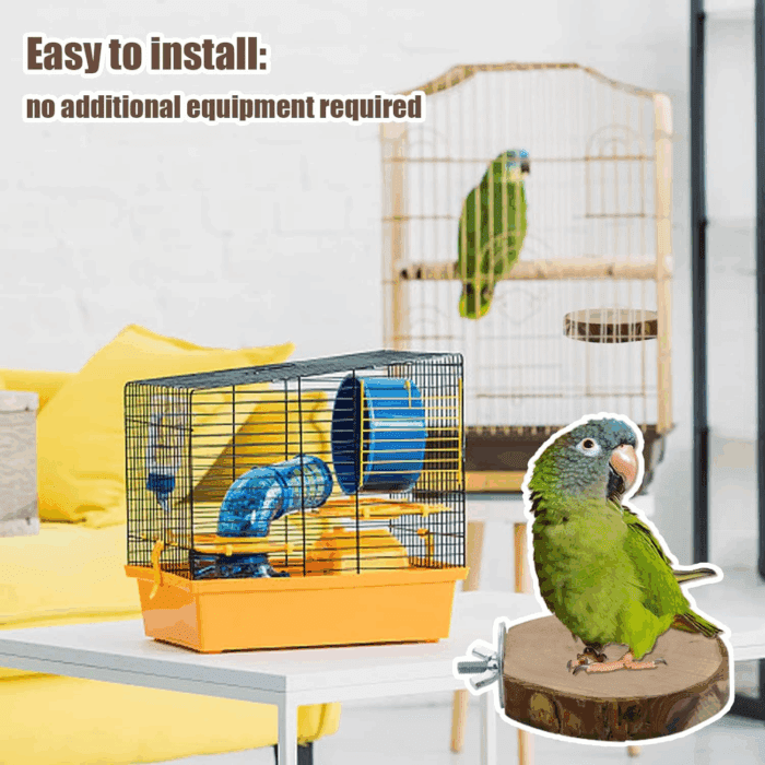 8PCS Natural Wood Bird Perches for Cage, Wooden Parrot Perch Stand, Bird Cage Accessories - Hanging Multi-Branch Perch & Platformas, Bird Toys for Parakeets, Cockatiel, Conure, Budgie, Macaw - Image 8
