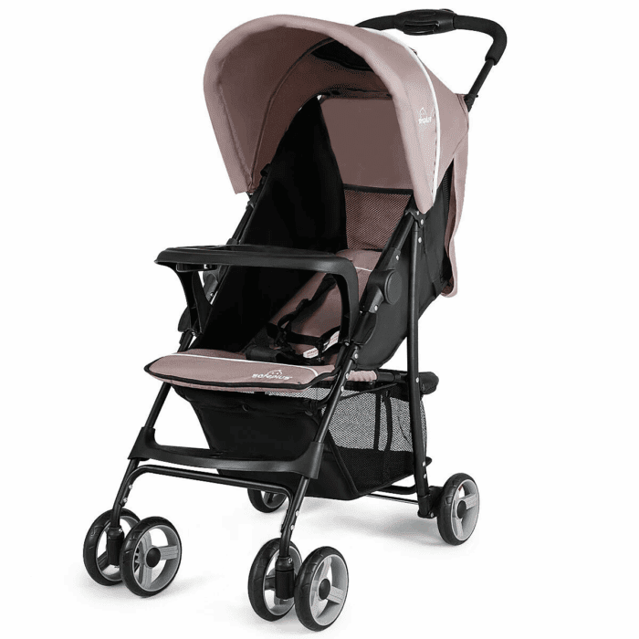 Foldable Lightweight Baby Stroller Travel Pushchair 0-36 Months Age Group 13 Lbs Coffee