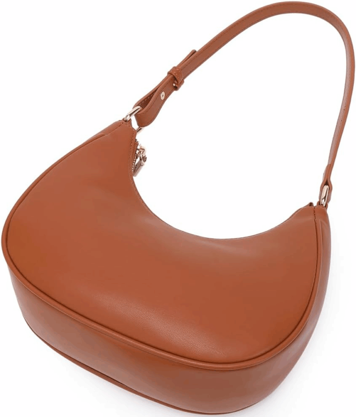 Crescent Shoulder Bags for Women Cute Hobo Tote Handbag under the Arm Purses Mini Clutch Purse with Zipper Closure - Image 4