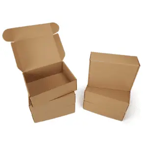 6 Pack 12X9X4 Inches Shipping Boxes, Brown Corrugated Cardboard Boxes for Small Bussiness