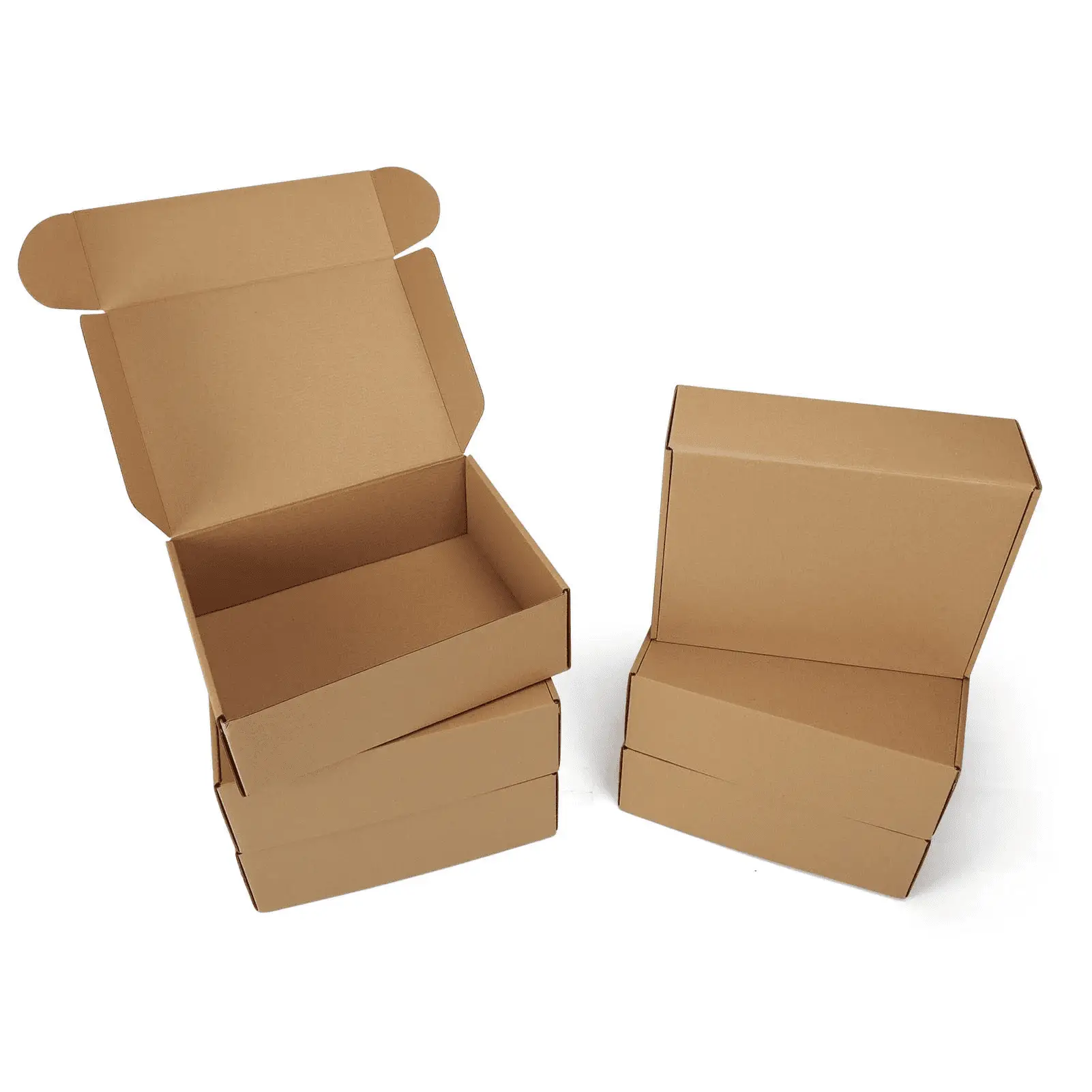 6 Pack 12X9X4 Inches Shipping Boxes, Brown Corrugated Cardboard Boxes for Small Bussiness