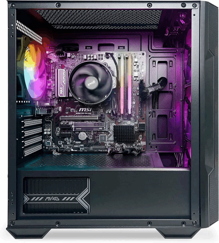 PC - AMD Ryzen 5 5600G, 16 Gb DDR4 3600, 512 Gb M2 Nvme SSD, RGB Fans, W11