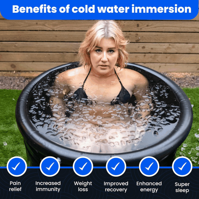 Ice Bath Tub for Athletes with Cover: 85 Gallons Cold Plunge Tub for Recovery, Multiple Layered Portable Ice Bath Plunge Pool by - Image 3