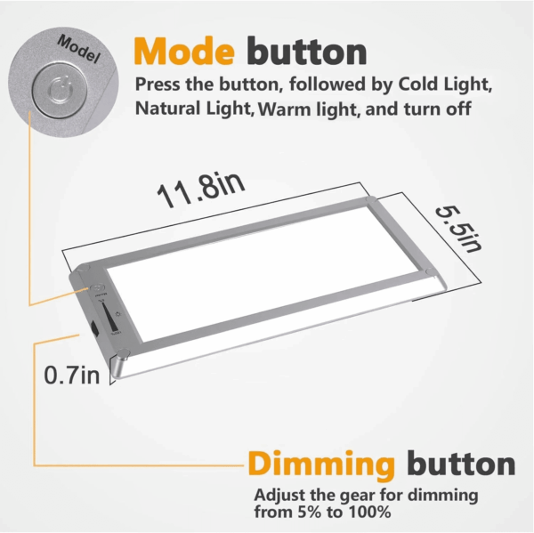 RV LED Interior Lights,3 Color RV LED Super Bright Fixture,12V RV Ceiling Dome Light with On/Off Dimmable Switch Energy Saving for Rv/Camper/Car/Trailer/Boat (Warm+Natural+Cold Light) - Image 7