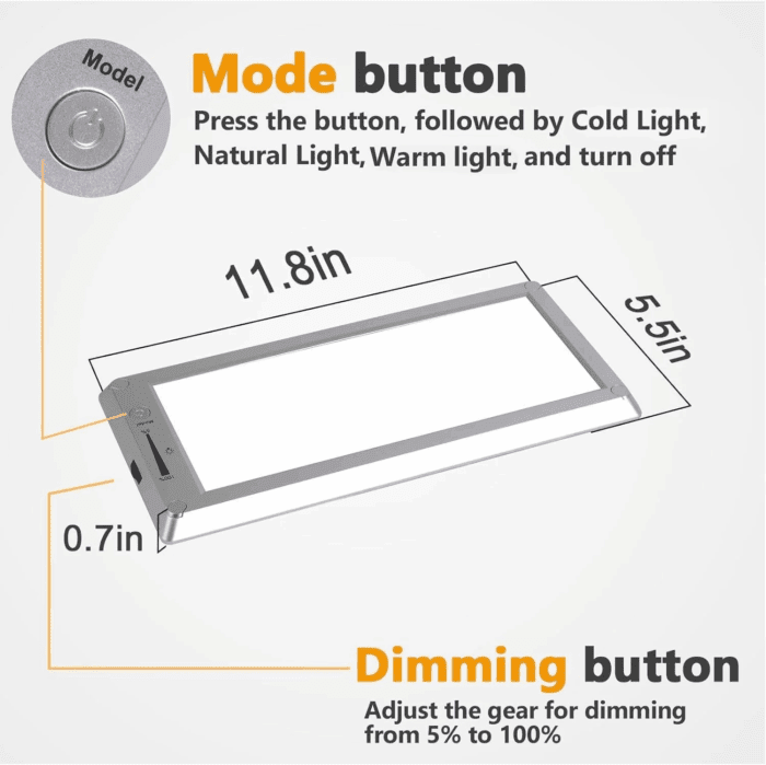 RV LED Interior Lights,3 Color RV LED Super Bright Fixture,12V RV Ceiling Dome Light with On/Off Dimmable Switch Energy Saving for Rv/Camper/Car/Trailer/Boat (Warm+Natural+Cold Light) - Image 7