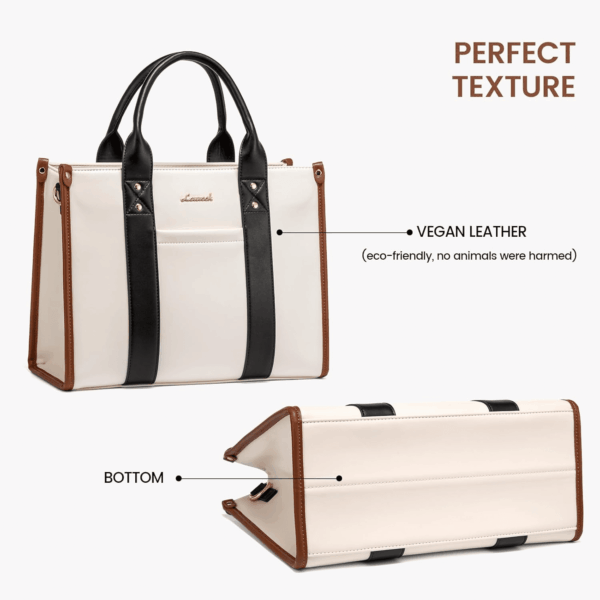 Purse for Women Leather Tote Bag Purse and Handbags, Satchel Shoulder Crossbody Top Handle Bags with Zipper - Image 6
