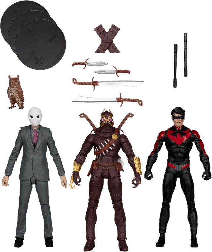 - DC Multiverse Nightwing Vs Talon & Owl 7In Figure 3Pk Gold Label - Image 2