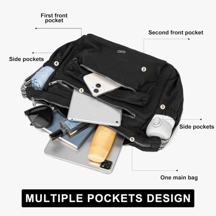 Travel Purses for Women, Waterproof Nylon Crossbody Bags for Woman Trendy, anti Theft Shoulder Bag for Ladies - Image 5