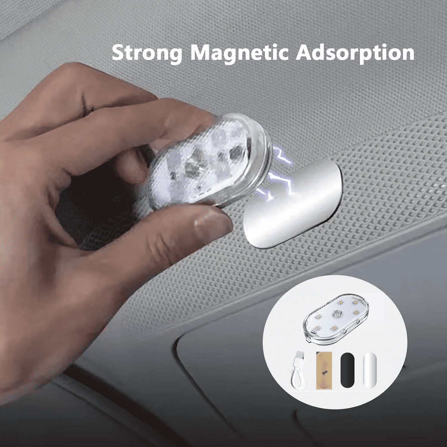 4Pcs Wireless LED Lights for Car Interior,7 Colors Ambient Lighting Car Interior,Car Lights inside Your Car,Usb Rechargeable Car Interior Led Night Light for Car Decor - Image 4
