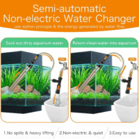 Upgrade Aquarium Water Changer Kit, Semi-Automatic Fish Tank Gravel Cleaner, with 33 FT Water Hose, Flow Control Valve - Image 2