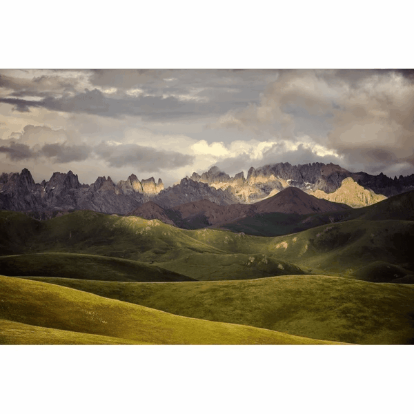 Yu, James 18X13 Black Modern Framed Museum Art Print Titled - Tibetan Plateau - Image 3