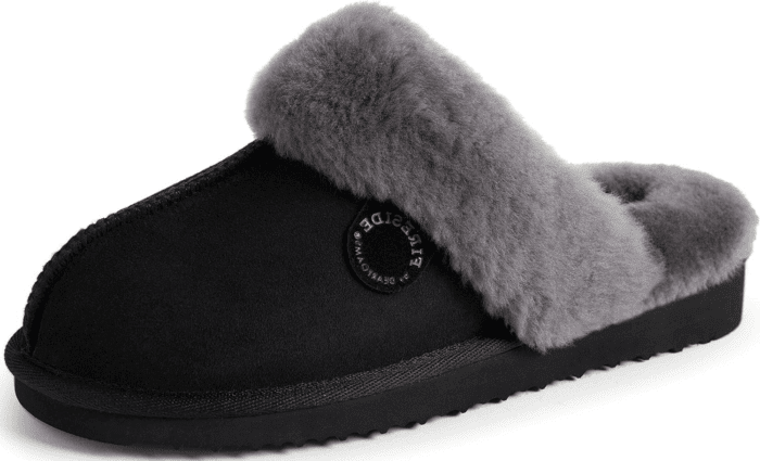 Women'S Fireside Sydney Shearling Fur Indoor/Outdoor Scuff Slipper with Wide Widths