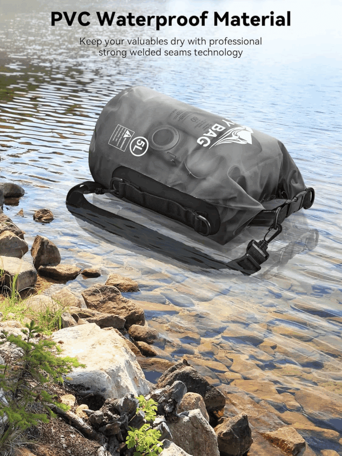 Dry Bag Waterproof for Women Men, 5L/10L/20L/30L/40L Roll Top Lightweight Dry Storage Bag Backpack with Phone Case for Travel, Swimming, Boating, Kayaking, Camping & Beach, 11 Transparent Colors - Image 3