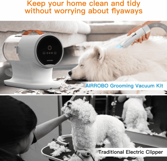 Dog Grooming Vacuum, Dog Grooming Kit,12000Pa Strong Pet Grooming Vacuum for Dogs, 2L Large Capacity Dog Vacuum for Shedding Grooming Hair, Dog Hair Vacuum, 5 Pet Grooming Tools, Quiet,Pg100 - Image 5