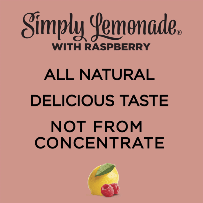 Non GMO All Natural Raspberry Lemonade Raspberry, 52 Fl Oz Bottle - Image 2