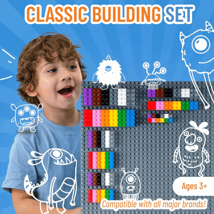 Compatible with Lego Toy Building Block, Vibrant Colors, 336 Pieces, Classic Bricks Building Starter Kit for Kids, 100% Compatible with All Major Brick Brands - Image 2