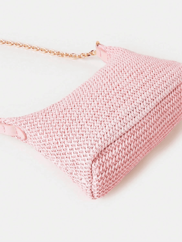 Women'S Straw Woven Shoulder Bag Tote Handbag Summer Beach Purse - Image 4