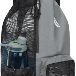 Swim Bag Mesh Drawstring Backpack with Wet Pocket for Swimming, Gym, and Workout Gear