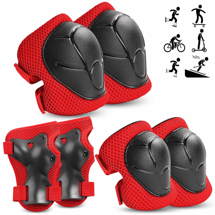 Kids Protective Gear Set - Knee Pads, Elbow Pads, and Wrist Guards for Skating, Cycling, Rollerblading, Scooter - Toddler to Teen Size (3-10 Years) - Image 12