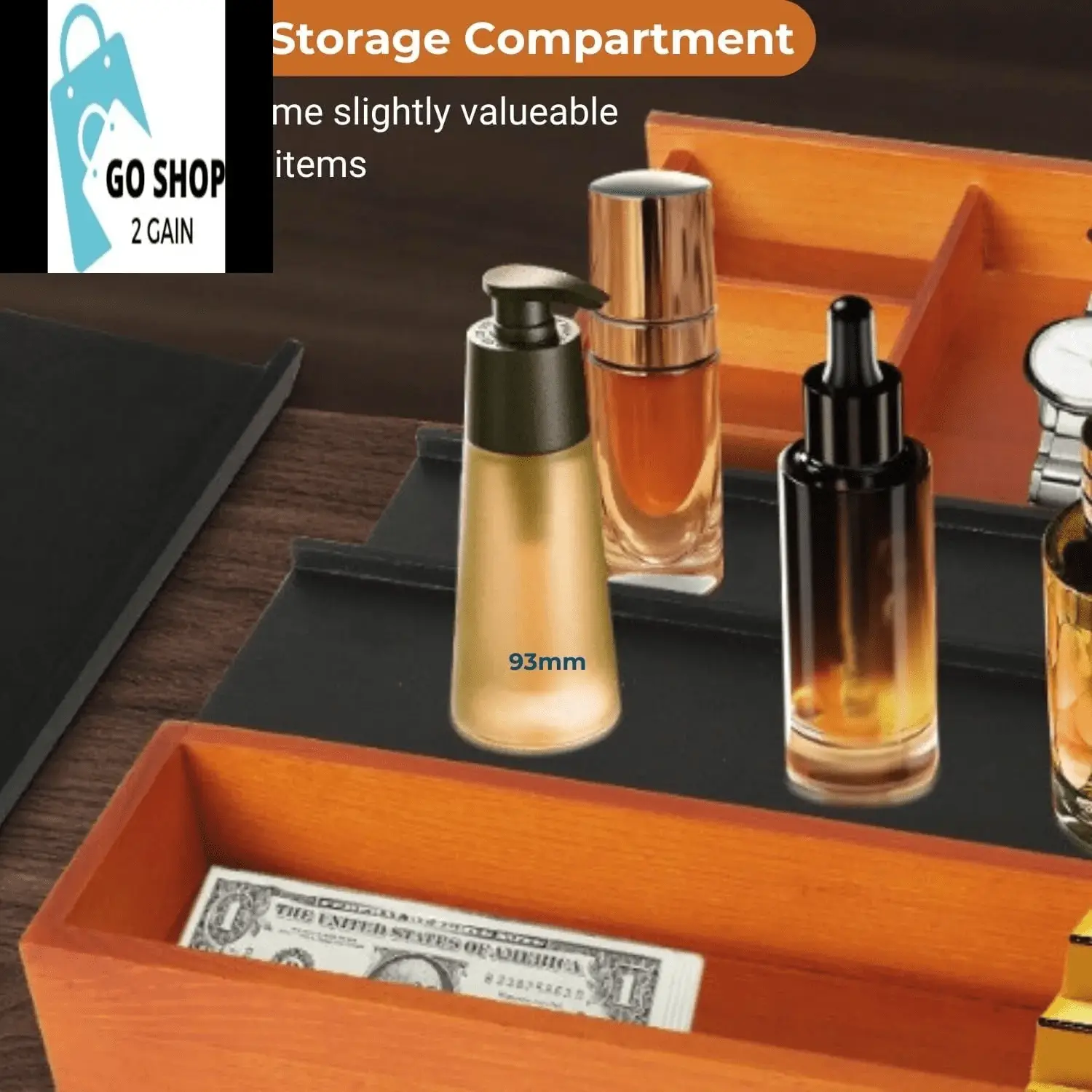 Cologne Organizer for Men, 3 Tier of Elevated Cologne Stand for Men with Drawer Storage, Fragrance Organizer Storage Display Risers,Fragrance Stand for Men, Cologne Shelf Display, Great Gift for Men - Image 3