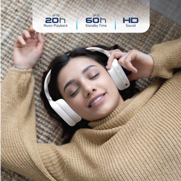 Foldable Wireless Headphones, Bluetooth Over-Ear Headset with Built-In Mic - Image 5