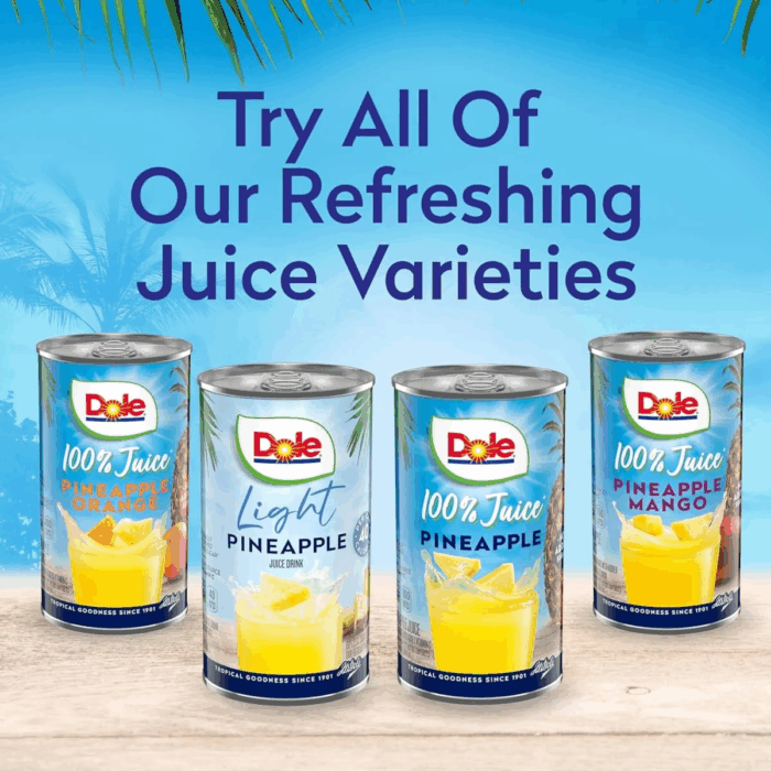 All Natural 100% Pineapple Juice Can, 6 Fl Oz (6 Count) - Image 7