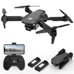 Drone with 1080P Camera for Adults,  Foldable FPV RC Quadcopter, with Gestures Selfie, One Key Start/Land, 3D Flips, 2 Batteries, RC Drones for Adults