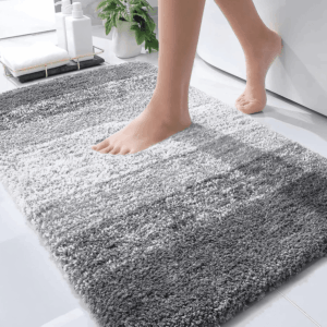 Bathroom Rugs Mat 30X20, Extra Soft Absorbent Microfiber Bath Rugs, Rubber Backing, Quick Dry, Machine Washable Bath Mats for Bathroom Floor, Tub, Shower and Home Decor Accessories, Grey