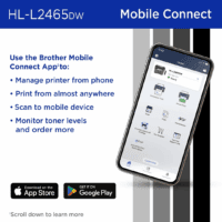 Wireless HL-L2465DW Compact Monochrome Multi-Function Laser Printer with Print, Copy and Scan, Duplex and Mobile Printing - Image 7