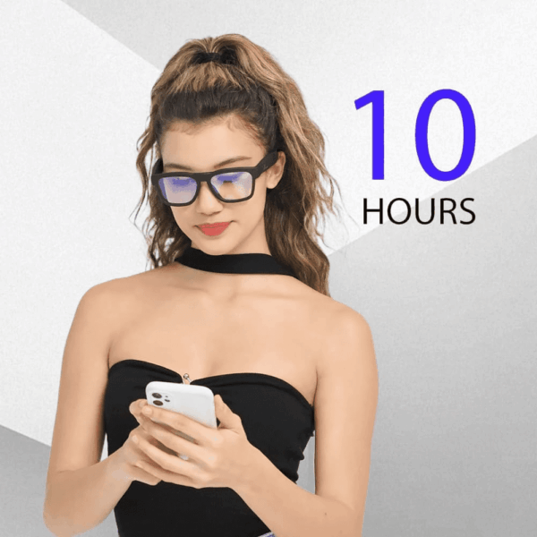 Oho Smart Glasses,Safety Glasses with Bluetooth Speaker,Indoor/Outdoor UV Protection and Voice Control,Unisex(Blue Light Lens) - Image 4
