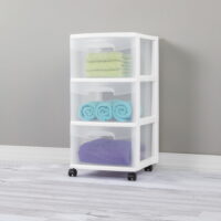 3 Drawer Cart, White - Image 3