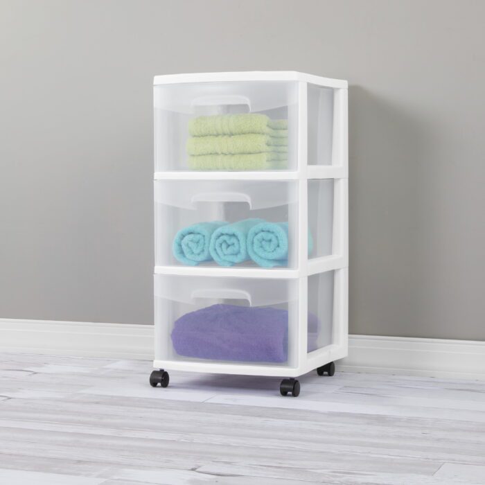3 Drawer Cart, White - Image 3