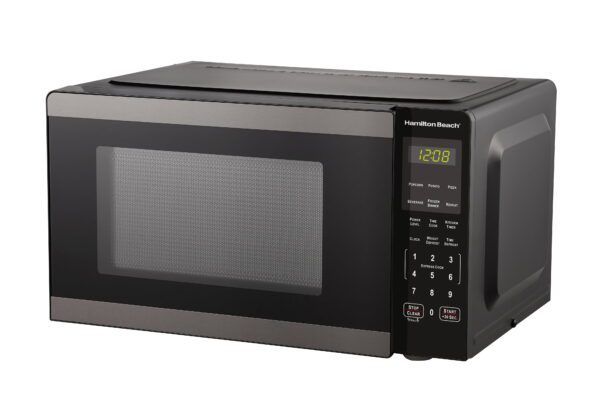 0.9 Cu Ft Countertop Microwave Oven, 900 Watts, Black Stainless Steel, New - Image 4