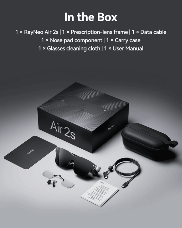 Air 2S AR/XR Glasses - 4 Speakers, 201" 120Hz 5000 Nits FHD OLED Display, AR XR Video Gaming Glasses, Smart Glasses for Iphone 16,15/Android/Mac/Switch/Ps5/Steamdeck, Gift Ideas - 2024 New - Image 9