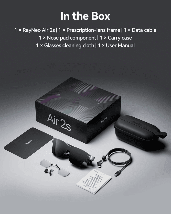Air 2S AR/XR Glasses - 4 Speakers, 201" 120Hz 5000 Nits FHD OLED Display, AR XR Video Gaming Glasses, Smart Glasses for Iphone 16,15/Android/Mac/Switch/Ps5/Steamdeck, Gift Ideas - 2024 New - Image 9