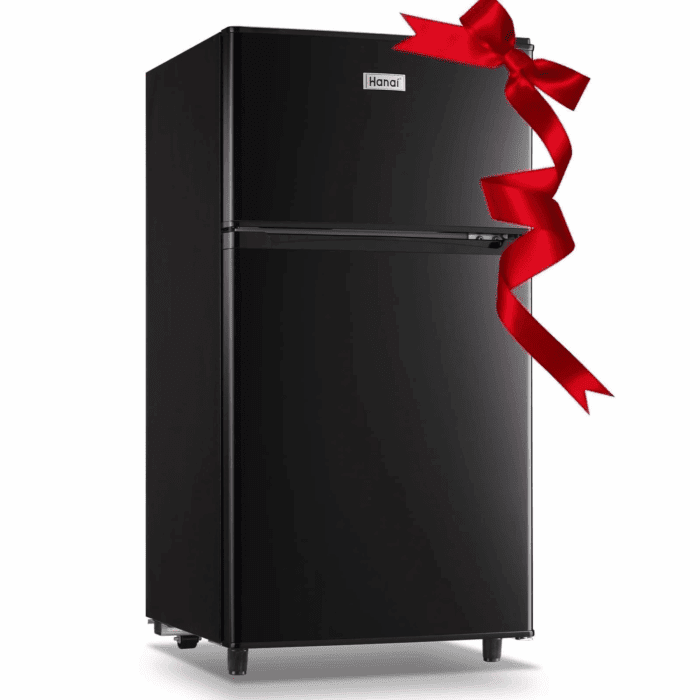 3.5 Cu.Ft Fridge with Freezer 2 Door Compact Refrigerator Adjustable Thermostat Silver New - Image 10
