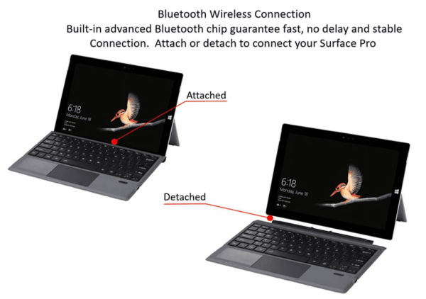 Keyboard Replacement Type Cover Trackpad Mouse for Microsoft Surface Pro 7+ 7 Pro 6 Pro 5 Pro 4 & 3 - Image 4