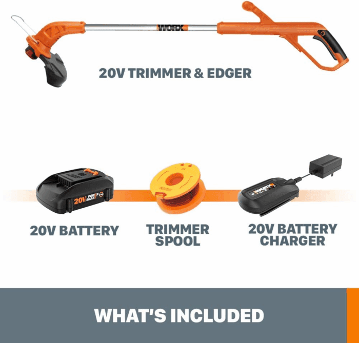 String Trimmer Cordless & Edger 20V 10" Weed Trimmer Powershare (Battery & Charger Included) WG154 - Image 5