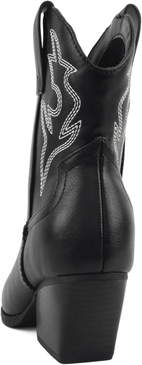 “BLAZING” ~ Women Western Bootie Pointe Toe with Low Heel (Wide Fit Available) - Image 3