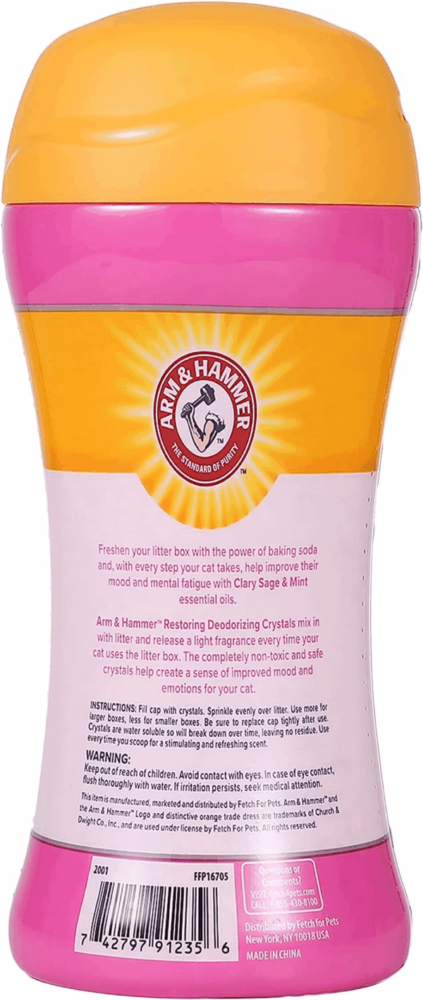Restoring Cat Litter Box Deodorizing Crystals, Clary Sage & Mint Scent - Cat Smell Eliminator for Home, Odor Control, Cat Litter Crystals, Cat Essentials, 15 Ounce - Image 2
