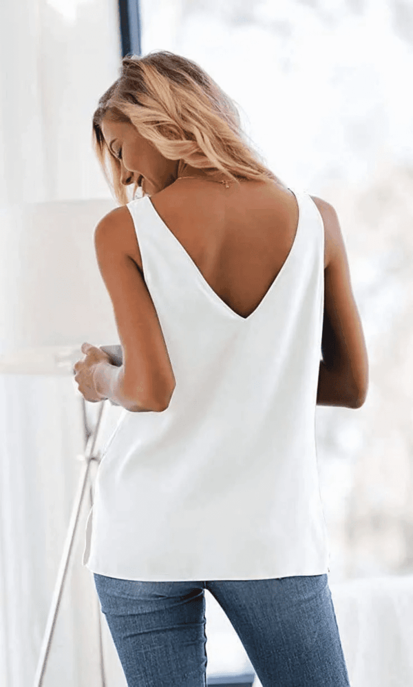 Women'S Casual Top Spring and Summer V-Neck Vest - Image 3