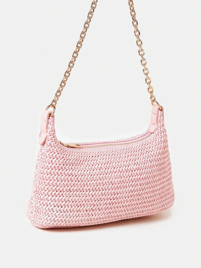 Women'S Straw Woven Shoulder Bag Tote Handbag Summer Beach Purse - Image 5