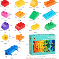 258 Piece Classic Big Building Blocks Set for Kids Toddlers Compatible with All Major Brands, Large Building Bricks STEM Toys with Gift Box for All Ages Boys Girls - Image 6