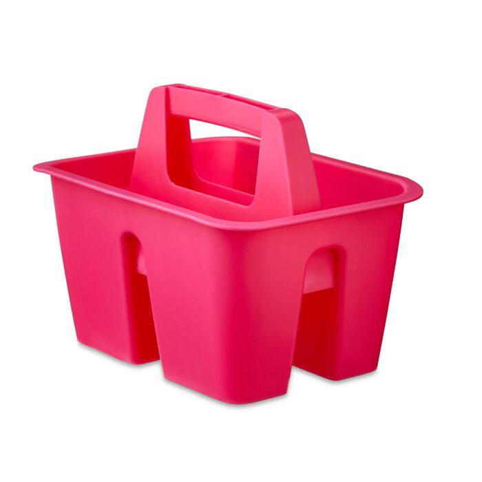 Mini Plastic Craft and Hobby Organizer Caddy, Fuchsia Burst - Image 7