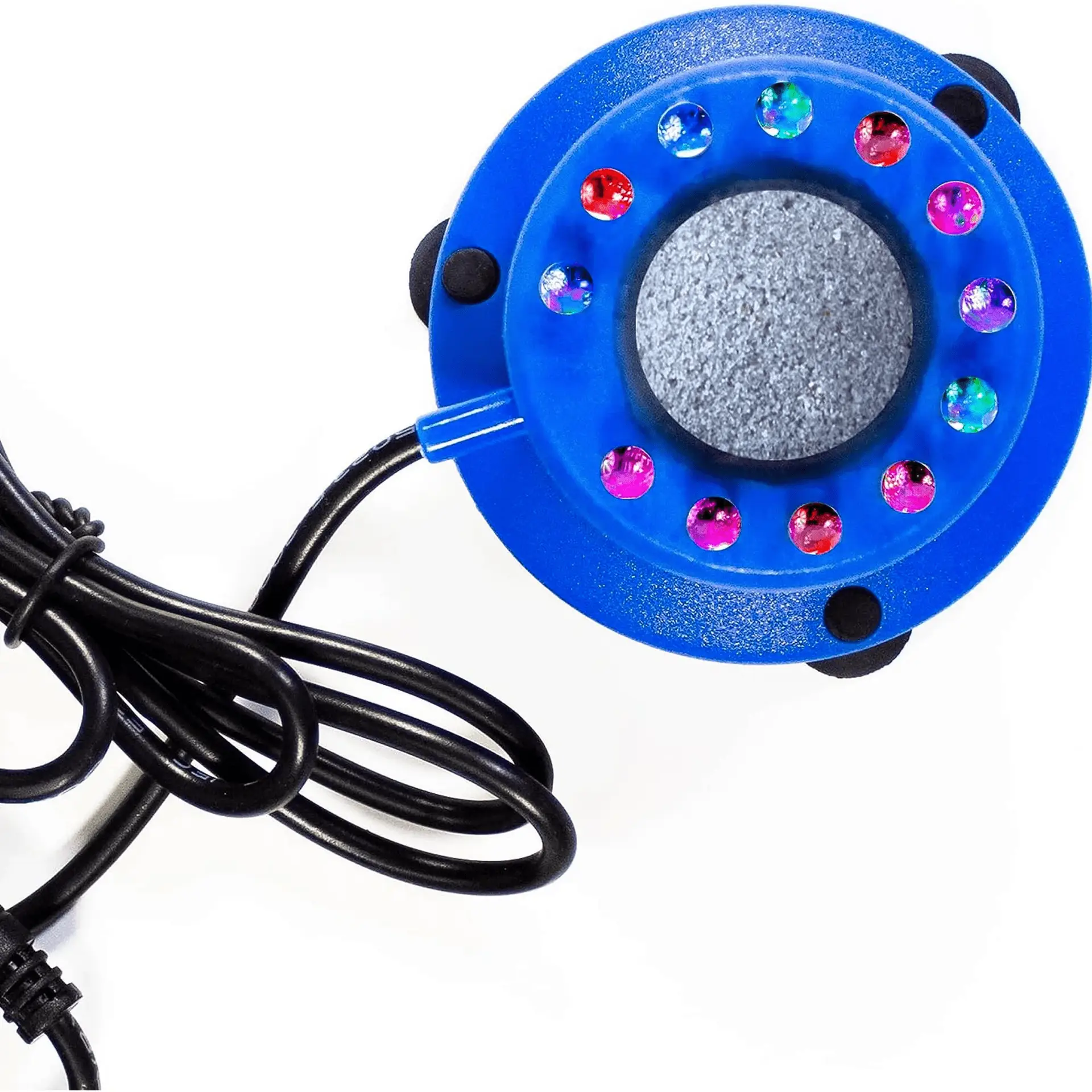 Cascade Multicolor Rainbow LED Air Stone for Aquariums, 2.5” Diameter - Image 2