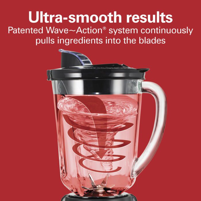 Wave Action Quiet Blender, 48 Oz. Glass Jar, 12 Blending Functions, Black, 53530F - Image 2